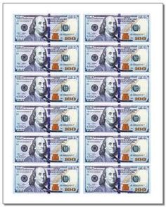 six twenty dollar bills with the image of george washington