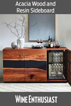 a wine enthusiast's guide to acacia wood and resinin sideboard