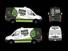 three van wrap designs for beer tree