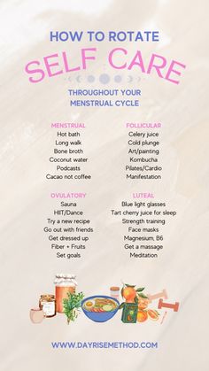 We need different things at different times of the month! Here's a quick little guide to some ways to nourish your body, mind and soul in each phase of your menstrual cycle. Menstrual, follicular, ovulatory and luteal. Hormone healthy habits that support where you are both mentally and physically. Self Care During Menstrual Cycle, Monthly Cycle Phases, Ways To Nourish Yourself, Menstrual Phase Self Care, Female Hormone Cycle, Healthy Hormones Aesthetic, Menstrual Phase Foods Recipes, Feminine Cycle, Menstrual Cycle Calendar