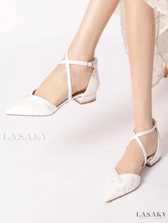 Lasaky - Exquisite Bridal Lace Flats for Women - Perfect Wedding Shoes White Lace Flats, Elegant Wedding Shoes, Perfect Wedding Shoes, Bridal Flats, Lace Flats, Wedding Shoes Flats, Rhinestone Flats, Wedding Flats, Bridal Shoes Flats