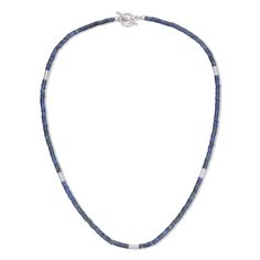 PRICES MAY VARY. Materials: This mens beaded necklace is carefully selected 4*2mm Lapis Lazuli & 4*1mm Hematite, ended with stainless steel OT clasp, showcasing a natural and unique style Length of this Stone Beaded Men's Necklace: 20"(50cm) Premium Quality: Crafted from stainless steel and genuine stone beads, our lapis lazuli necklace for men is not only durable and resistant to tarnish, making this stone beaded necklace suitable for those with sensitive skin All-match Stone Necklace: The vint Perle Heishi, Simple Beaded Necklaces, Tiger Eye Necklace, Mens Beaded Necklaces, Blue Stone Necklace, Tigers Eye Necklace, Lapis Lazuli Necklace, Stone Beaded Necklace, Mens Jewelry Necklace