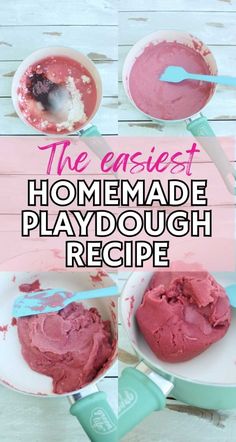 the easy homemade playdough recipe is perfect for toddlers and adults to make