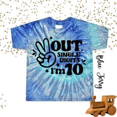 "Out Single Digits I'm 10 Tie Dye Shirt,Birthday T-Shirt,Kids Birthday,10th Birthday Shirt,10 T-Shirt,Tenth Birthday Gift,Born 2012 Shirt Every shirt is unique. However; Tie-Dye shirts are always timeless. So, you are in the right place to add some color to your life. As a 'ColorMix Shirt' team, we prepare all Tie-Dye shirts for you to wear from parties to daily lives. HOW TO ORDER: 1-) Please, check and review all photos and videos. 2-) Choose your product style and color. 3-) See the size char 10th Birthday Shirt, Tenth Birthday, Tie Dye Shirts, Tie Dye Shirt, Dye Shirt, 10th Birthday, Birthday Shirt, Birthday Shirts, Kids Birthday