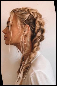 costumes women ideas A full of joy 36+ | costumes women ideas | 2020 Blonde Hair, Braided Hairstyles, A Woman, Braids, Blonde, Hairstyles, Hair, White, Plaits