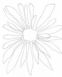 a drawing of a flower that is in the shape of a sunflower with petals