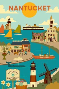 an image of a poster with the name nantucket in front of it