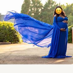 Blue Dress Fits 36dd Blue Maternity Maxi Dress, Elegant Blue Maxi Maternity Dress, Blue Flowy Gown For Party, Blue Floor-length Maternity Gown, Floor-length Blue Maternity Gown, Blue Maxi Maternity Dress For Party, Blue Maxi Length Maternity Dress, Blue Floor-length Maternity Dress, Blue Flowy Floor-length Gown