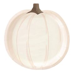 a paper plate with a white pumpkin on it