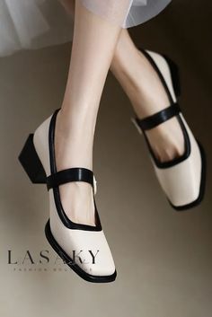 Lasaky - Chic and Timeless Mary Jane Shoes Featuring a Classic Block Heel and Low Heel. Zapatos Mary Jane, Rough Heels, Womens Mary Janes, Mary Jane Shoes Womens, Buckle Shoes, Mary Jane Heels, Jane Shoes, Thick Heels, Leather Buckle