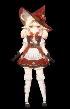 Pyro Characters, Klee Cosplay, Red Characters, Genshin Impact Klee, List Of Characters, Character Sheets, Neko Cat, Witch Outfit, Character Inspo