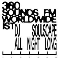 a black and white poster with the words sounds emyst, soulscape all night long