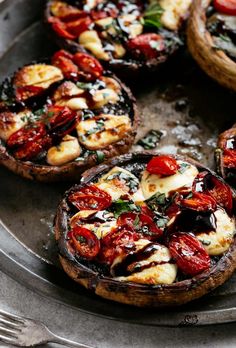 Indulge in a burst of Italian-inspired flavors with these Portobello mushrooms filled with Caprese delight. Perfectly roasted mushrooms serve as a savory base for a vibrant mix of juicy tomatoes, fresh mozzarella, and fragrant basil. This dish is a delightful twist on the classic Caprese salad, offering a hearty yet refreshing option for your next meal. Whether you're hosting a dinner party or simply craving something special, these stuffed mushrooms are sure to impress. Enjoy a taste of Italy with every bite! Stuffed Portobello Mushrooms, Mushroom Recipes Healthy, Stuffed Portobello, Veggie Dishes, Mushroom Recipes, Portobello, Mediterranean Recipes, Vegetable Dishes, Vegetarian Dishes