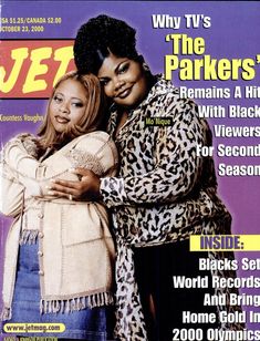 the cover of jet magazine with two women hugging each other and one is wearing a leopard print jacket