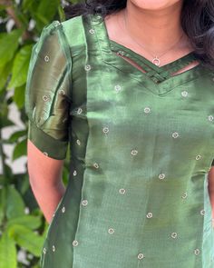 comment ‘MALAR’ to know price E- 956 Chimmichoo sequence kurti with puff sleeves with neck detailing (with lining) Sizes: XS to XL Mild soap handwash and steam ironing is recommended Dm for orders and price Colour may slightly vary due to lighting Model Size -Xs [kurti, festive, maxi, co ord, kurta sets, regular wear, casual wear, office wear, style, marriage] #kurti#casulakurti#dailywearkurti#smallbusiness#officewearkurti#officewearstyle#kurtisofeyal#festivekurtis#kurtidesign#kurtis ... Kurta Puff Sleeves Design, Kurta Designs For Stitching, Sequence Neck Design, Stitching Dress Ideas, Closed Neck Kurti Designs, Dress Back Neck Designs, Kurthi Necks Latest Design, Neck Styles For Kurtis, Sleeve Design For Kurtis