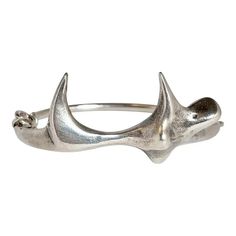 1993 “Siren” Cast Sterling Silver Bracelet by Nic Jonk | Chairish Lost Wax Casting Sculpture, Aquatic Jewelry, Abstract Rings, Sculptural Bracelet, Lost Wax Jewelry, Cast Rings, Sea Siren, Ring Inspiration, Sculptural Jewelry