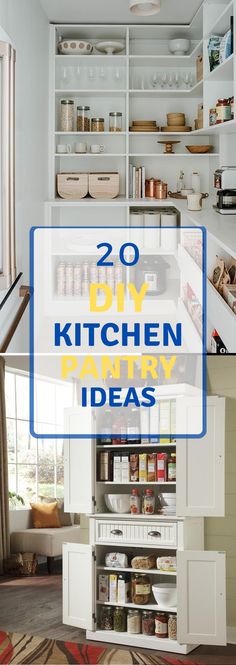 the kitchen pantry is organized and ready to be used