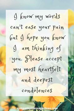 Sympathy Verses, Card Quotes