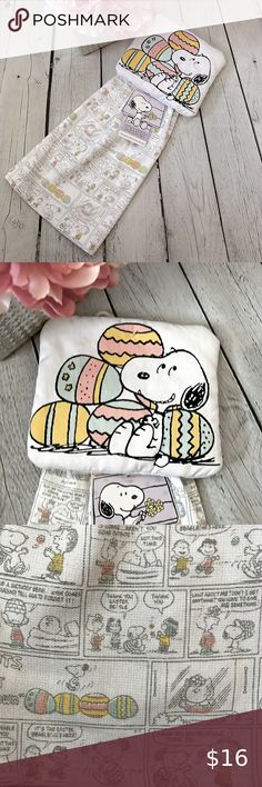 🆕🐣PEANUTS SNOOPY EASTER KITCHEN HANGING TOWEL Peanuts Easter, Easter Kitchen, Kitchen Hanging, Hanging Towels, Peanuts Snoopy