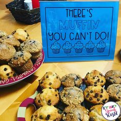 there's muffins you can't do on the table at this birthday party