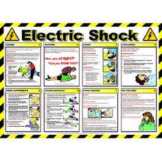 an electric shock poster with instructions