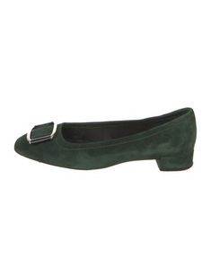 Roger Vivier Suede FlatsGreenSquare-ToesIncludes Dust Bag Suede Flats, Roger Vivier, Flat Shoes Women, Shoes Flats, Dust Bag, Women Shoes