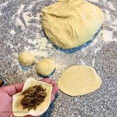 the dough is ready to be made and put into tortilla shells on the counter