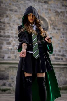 a woman dressed in a harry potter costume