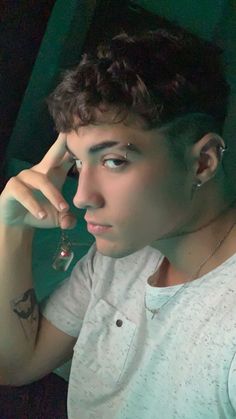 Male Piercings, Piercing Industrial, Mixed Guys, Sketch Poses, Lil Pump