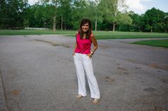 Hi ladies! I'm continuing with 22 Days of Summer Fashion and styling wide-leg linen pants. These are a great option for summer. Rattan Handbags, Pink Tank, Marc Fisher, Light Jacket, Linen Pants, Winter Wardrobe