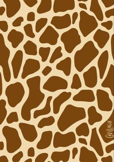 a giraffe print pattern in brown and white