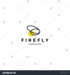 firefly company logo design on white background with black and yellow circles in the middle