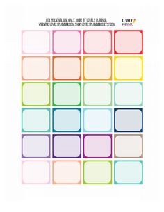 the printable planner stickers are multicolored and have different labels on them