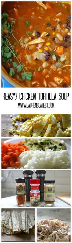 easy chicken tortilla soup recipe that is ready in less than 30 minutes to make