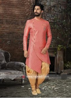 Mens Dress Shirts Outfit, Western Outfits For Men, Indo Western Outfits For Men, Mens Indo Western, India Fashion Men, Indo Western Outfits, How To Wear Shirt, Indo Western Sherwani, Mens Indian Wear