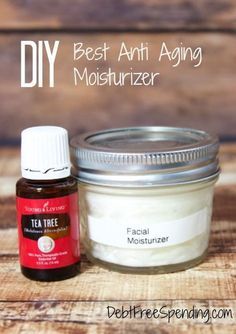 Diy Face Moisturizer, Diy Moisturizer, Essential Oils For Skin, Anti Aging Moisturizer, Anti Aging Tips, Tea Tree Essential Oil