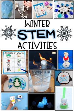 Winter Stem Activities For Kids, Stem Activities Elementary, Winter Stem Challenges, Winter Science Activities, Winter Science Experiments, Stem Activities For Kids