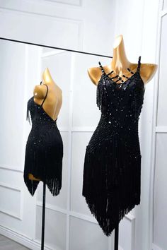 Rhythm Dress, Latin Ballroom, Black Fringe, Dance Dress, Latin Dance