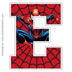 the letter f is made up of spider - man