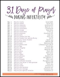 the 31 days of prayer during inferitity with text overlaying it