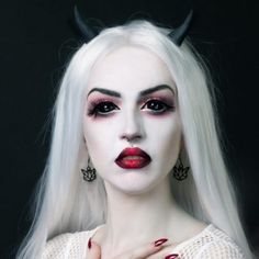 Cat Familiar Earrings Creepy Halloween Costumes Women, Cat Familiar, Moon Crown, Devil Makeup, Old Witch, Wide Eyes, Bandage Swimsuit, Halloween Makeup Scary, Halloween Makeup Inspiration