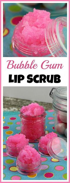 bubble gum lip scrub recipe for kids