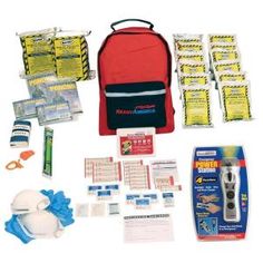 Ready America Grab 'n Go Emergency Kit with 2-Person Backpack and Emergency Power Station-78281 at The Home Depot $69.99 Prepper Supplies, Primitive Survival, Survival Blanket, Survival Quotes, Survival Life Hacks, Survival Techniques, Emergency Power, Survival Life, Cell Phone Charger