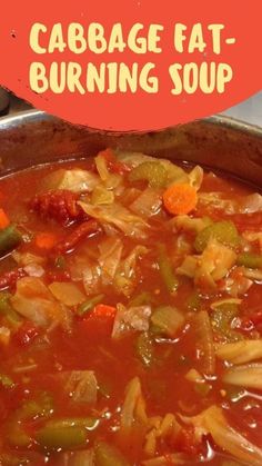 Fat Burning Cabbage Soup, Cabbage Fat Burning Soup, Cabbage Recipes Healthy, Cabbage Soup Diet Recipe, Fat Burning Soup, Diet Soup Recipes, Cabbage Soup Diet, Soup Diet