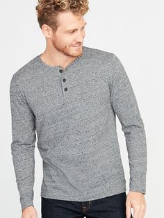 Soft-Washed Henley for Men | Old Navy Contrasting Trim, Baby Boy Gifts, Contrast Trim, Girls Shopping, Rib Knit, Favorite Outfit, Old Navy