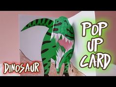 an image of a dinosaur pop up card