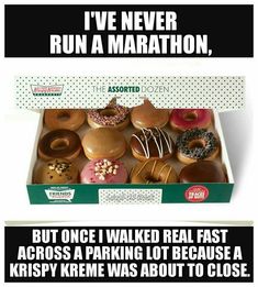 an advertisement for the krispy kreme marathon