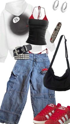 Pakaian Hipster, Street Style Outfits Casual, Trashy Outfits, Filmy Vintage, Outfit Inspo Casual, 2000s Fashion Outfits, Swaggy Outfits, Mode Inspo, Cute Everyday Outfits