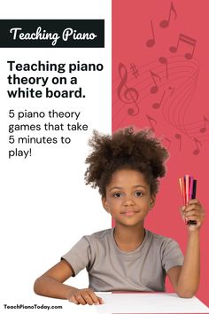 Do you have a spare 5 minutes at the end of your piano lesson? Use your studio whiteboard to play these 5 theory games! Piano Theory, Teaching Piano, Whiteboard, White Board, To Play