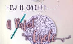 the words how to crochet are written in pink